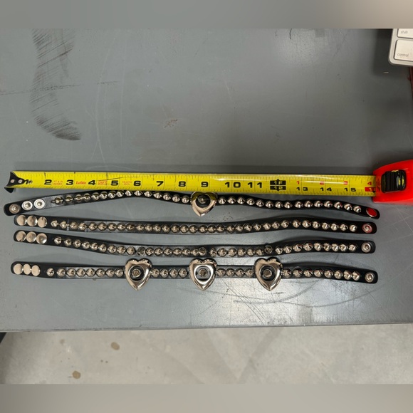 Lot of punk chokers collar and bracelets - 4 necklaces, 3 bracelets - Picture 8 of 15